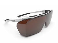 Laserschutzbrille ONTOR Filter: 0273, Gestellfarbe schwarz/weiß (für Brillenträger geeignet)