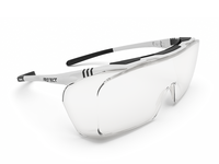 Laserschutzbrille ONTOR Filter: 0280, Gestellfarbe schwarz/weiß (für Brillenträger geeignet)