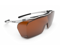 Laserschutzbrille ONTOR Filter: 0278, Gestellfarbe schwarz/weiß (für Brillenträger geeignet)