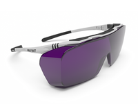 Laserschutzbrille ONTOR Filter: 0317, Gestellfarbe schwarz/weiß (für Brillenträger geeignet)