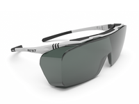 Laserschutzbrille ONTOR Filter: 0342, Gestellfarbe schwarz/weiß (für Brillenträger geeignet)