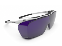 Laserschutzbrille ONTOR Filter: 0336, Gestellfarbe schwarz/weiß (für Brillenträger geeignet)