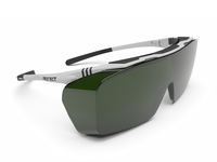 Laserschutzbrille ONTOR Filter: 0345, Gestellfarbe schwarz/weiß (für Brillenträger geeignet)
