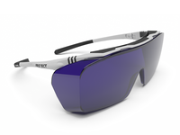 Laserschutzbrille ONTOR Filter: 0337, Gestellfarbe schwarz/weiß (für Brillenträger geeignet)