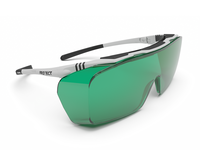 Laserschutzbrille ONTOR Filter: 0384, Gestellfarbe schwarz/weiß (für Brillenträger geeignet)