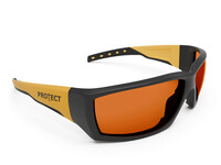 Laserschutzbrille OPTIMATOR, Filter: 0277, Gestellfarbe gelb/grau