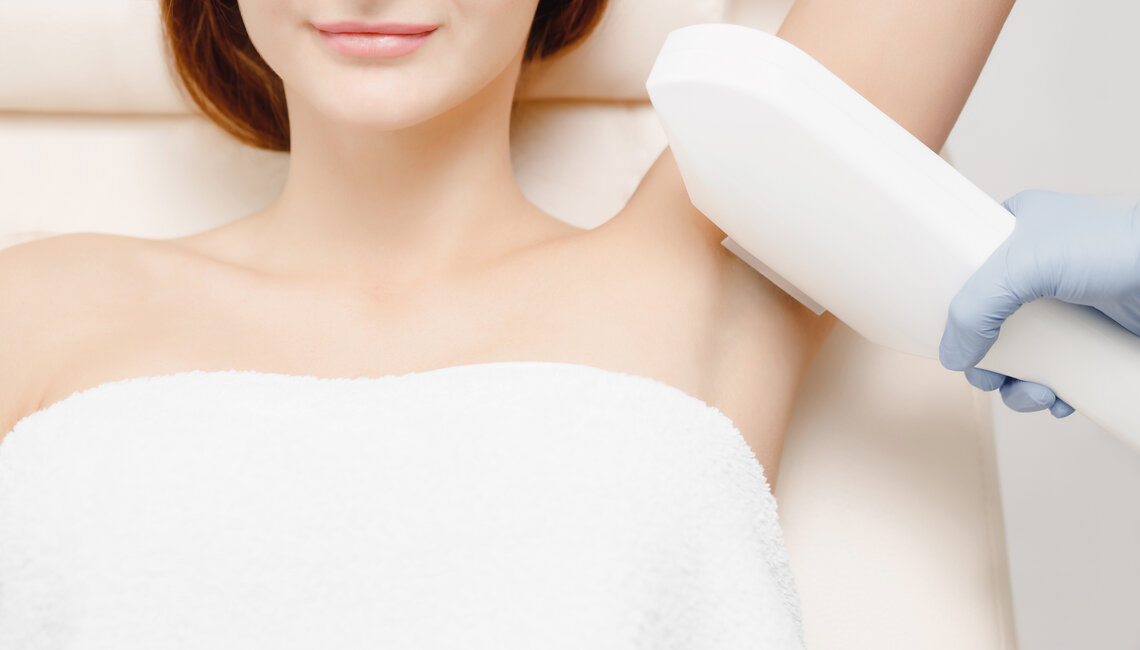 Hair removal with IPL Laser