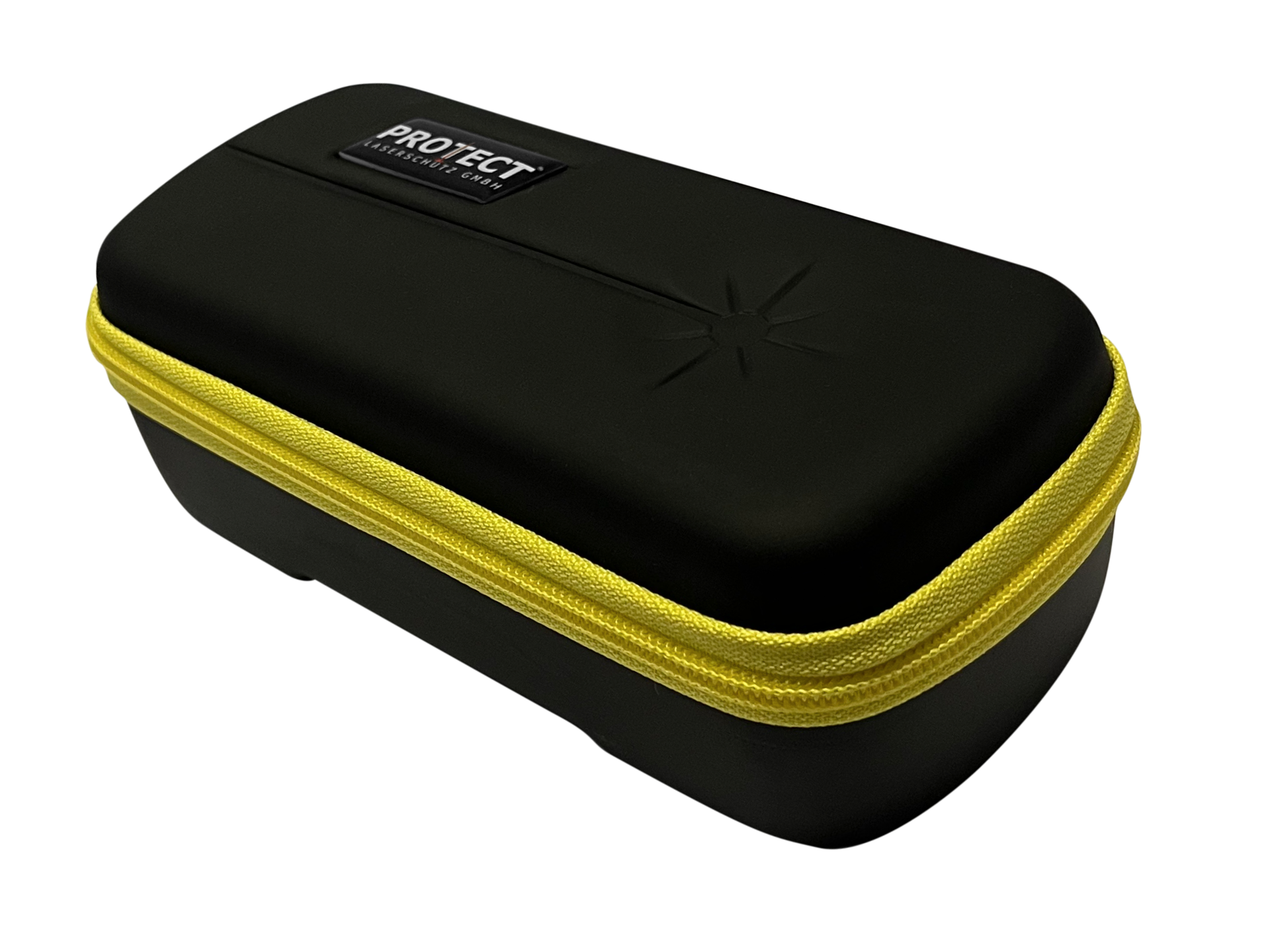 Black&yellow folding case (big) with PROTECT Logo