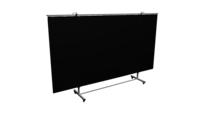 Laser safety curtain isoPROTECT budget in mobile frame - width 4300 mm adjustable height, Color: black & carbon